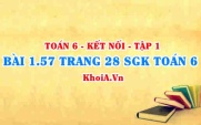 Bài 1.57 trang 28 SGK Toán 6 tập 1 Kết nối tri thức